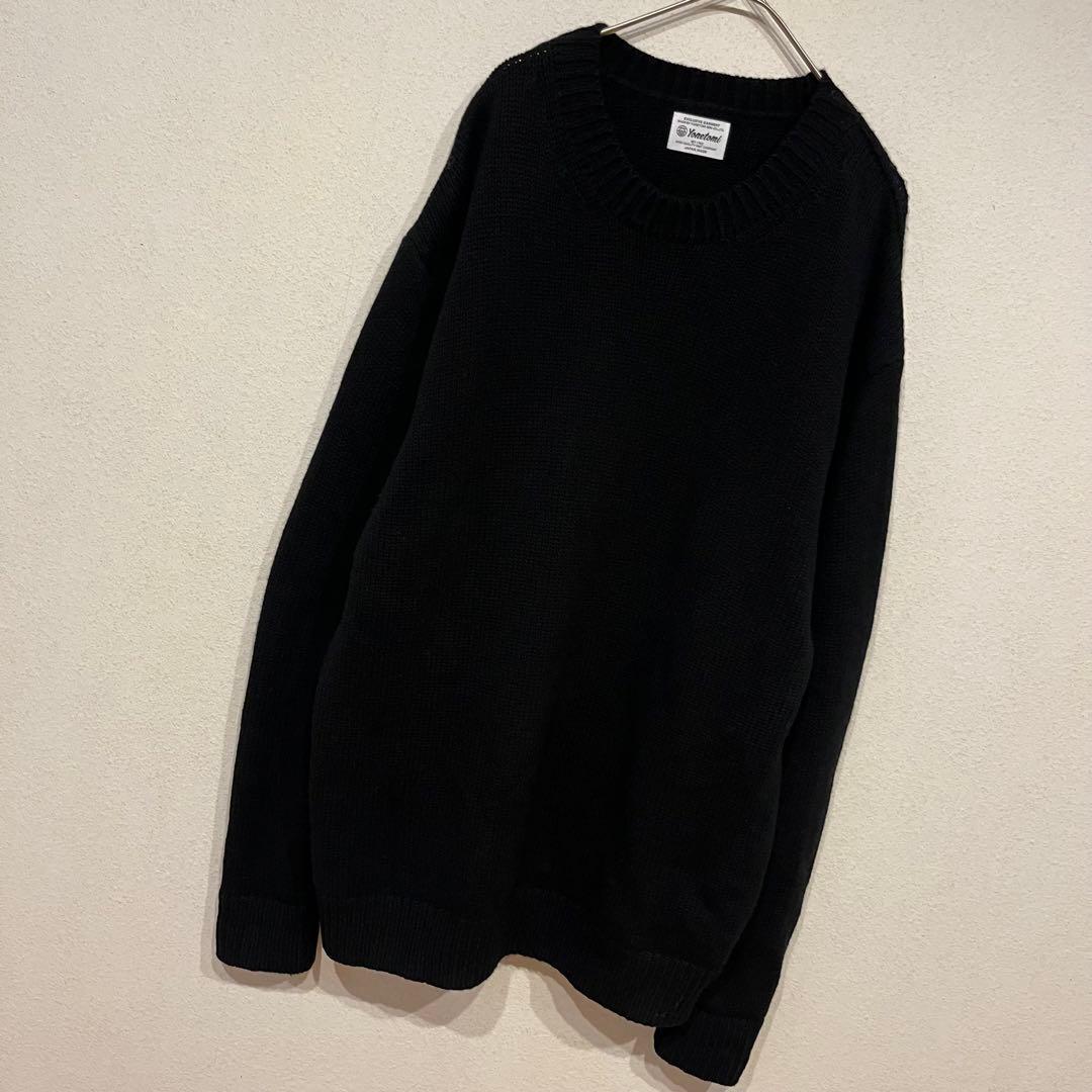 【美品】YONETOMI 24AW ソフトラムウール ニット プルオーバー 黒
