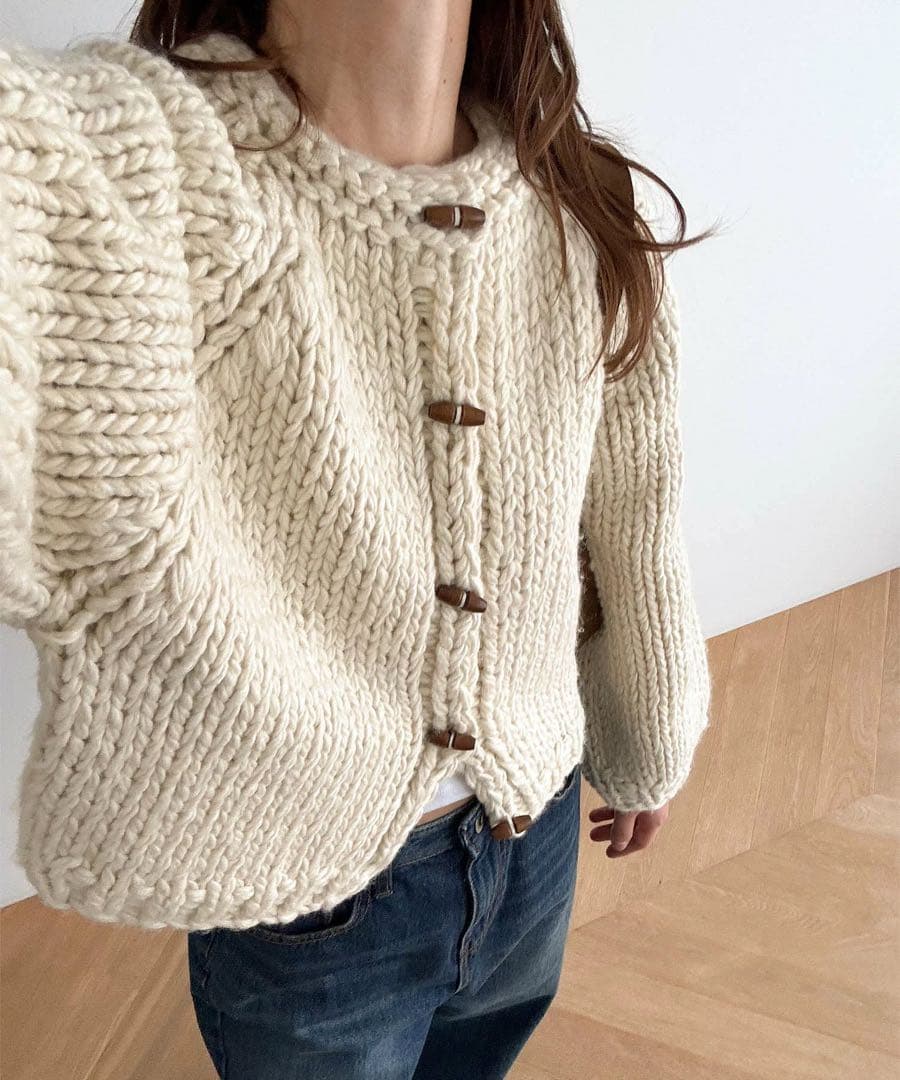 Elmar ウール混ローゲージカーディガン　CANALJEAN