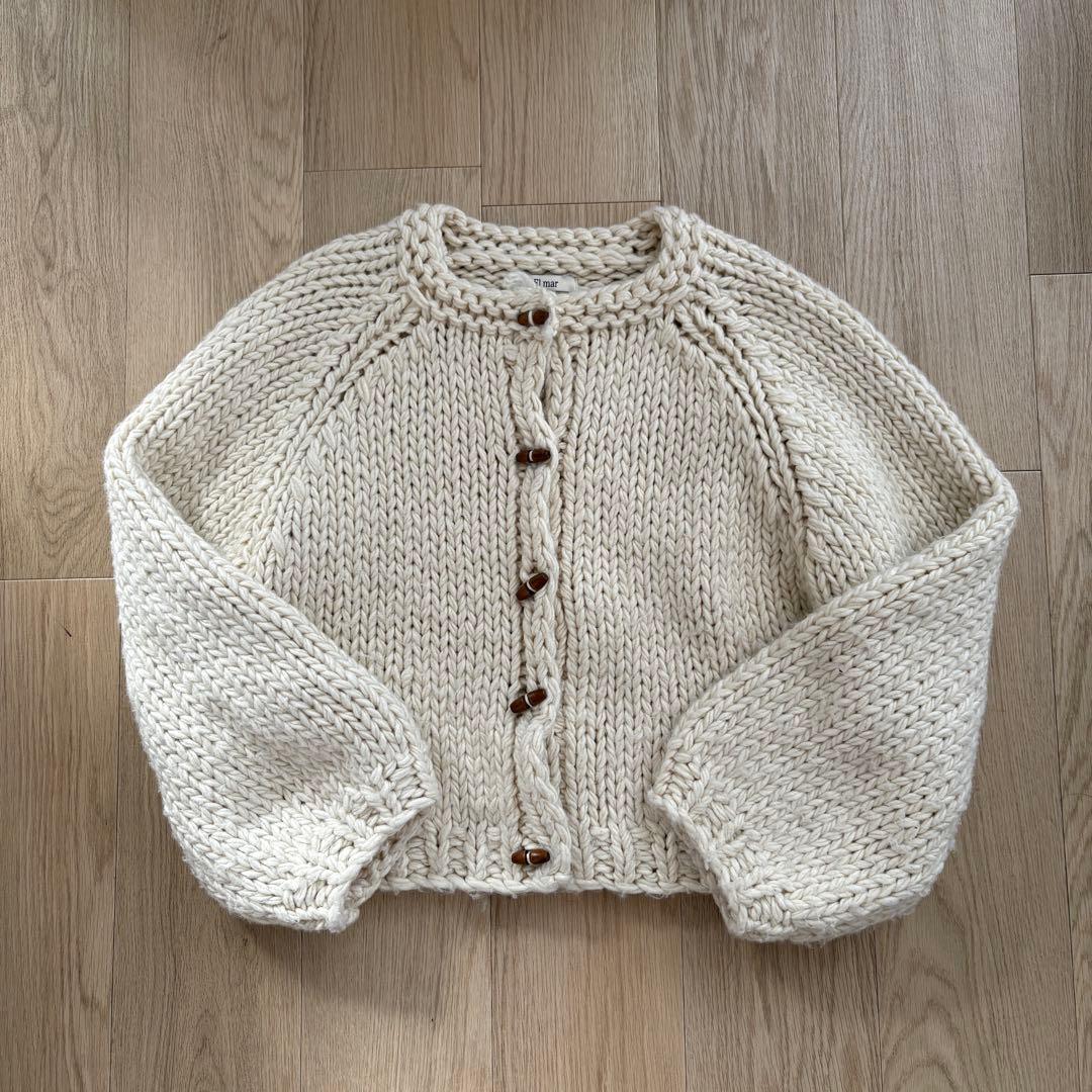 Elmar ウール混ローゲージカーディガン　CANALJEAN