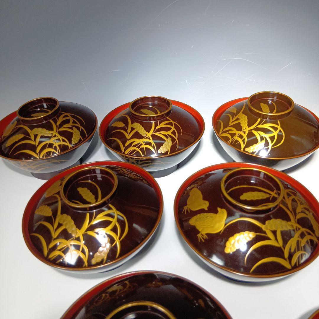 値下げ時代物　蒔絵吸物椀10客