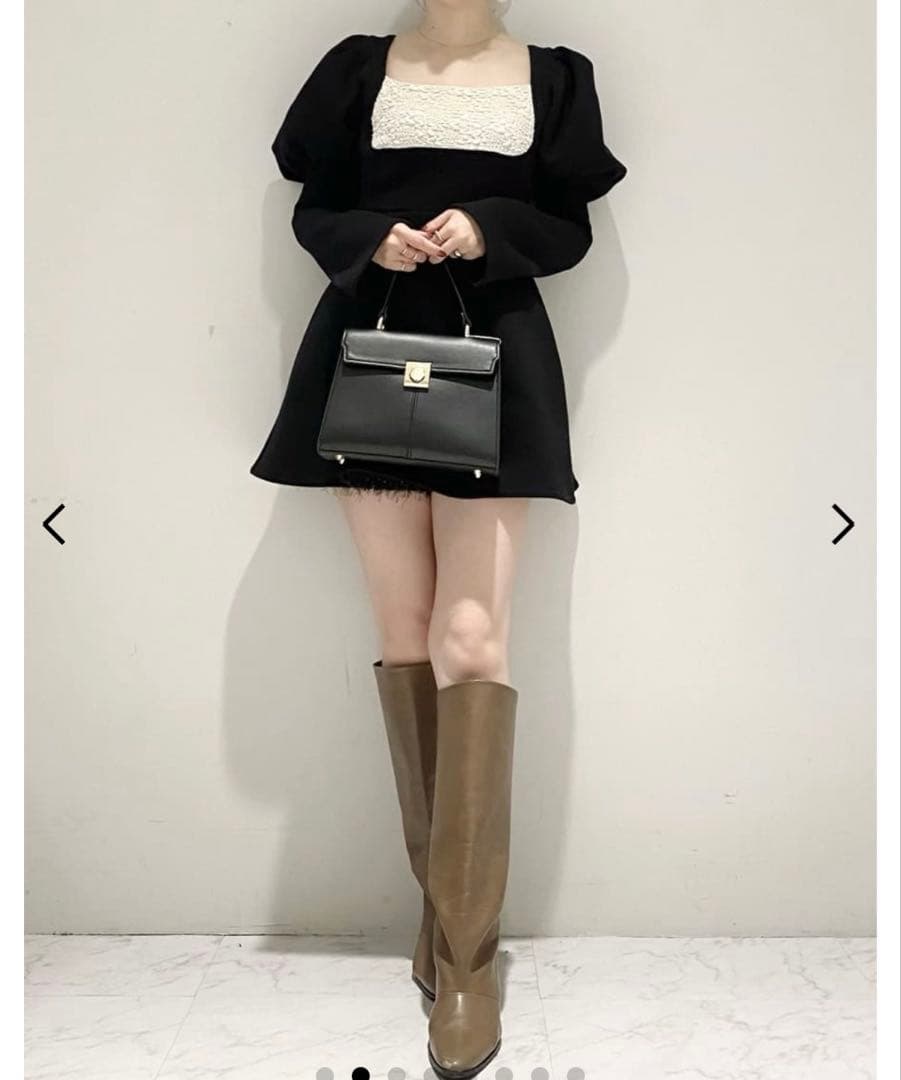 【新品未使用タグ付】 リリーブラウン ロココ調スウェットミニワンピース