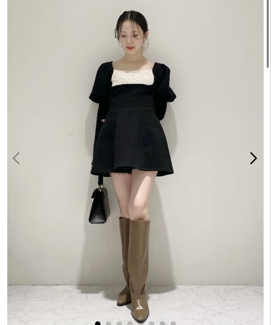 【新品未使用タグ付】 リリーブラウン ロココ調スウェットミニワンピース