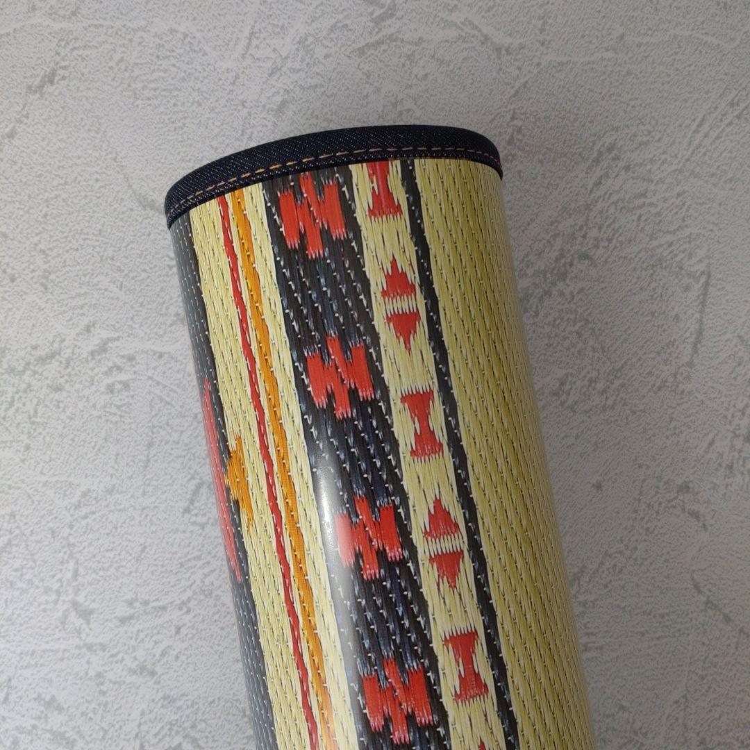 イケヒコ 畳 ヨガマット ソフトネイティブ柄 ネイビー アース ブルー系