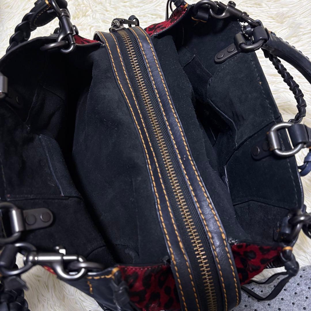 希少 COACH コーチ ローグ30 グラブタンレザー パッチワーク 2way