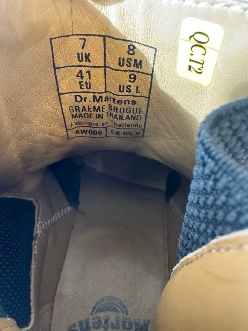 【美品】ドクターマーチン　サイドゴアブーツ ウイングチップ　レザー　26センチ