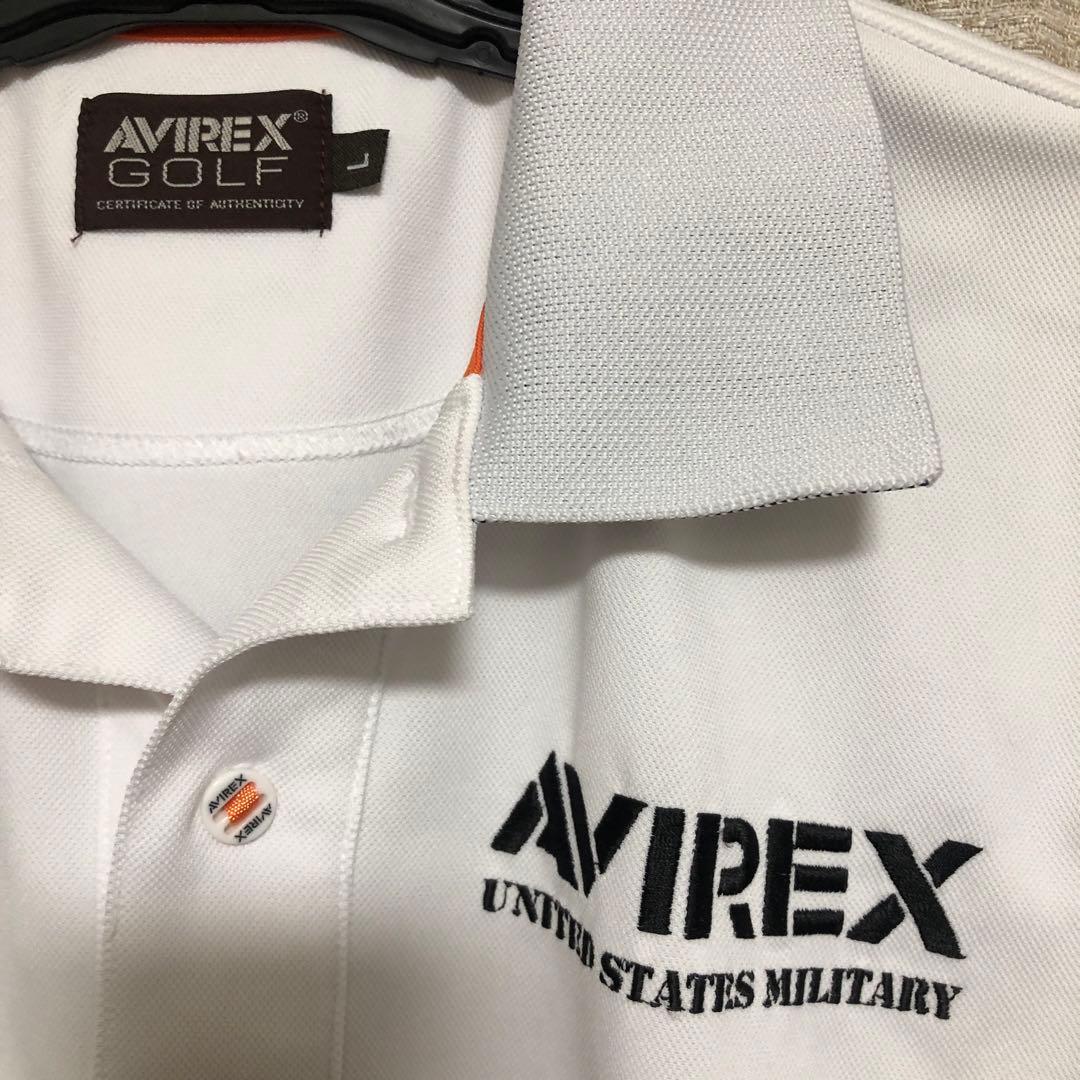 【美品】AVIREX GOLF GDO限定 半袖ポロシャツ L ホワイト