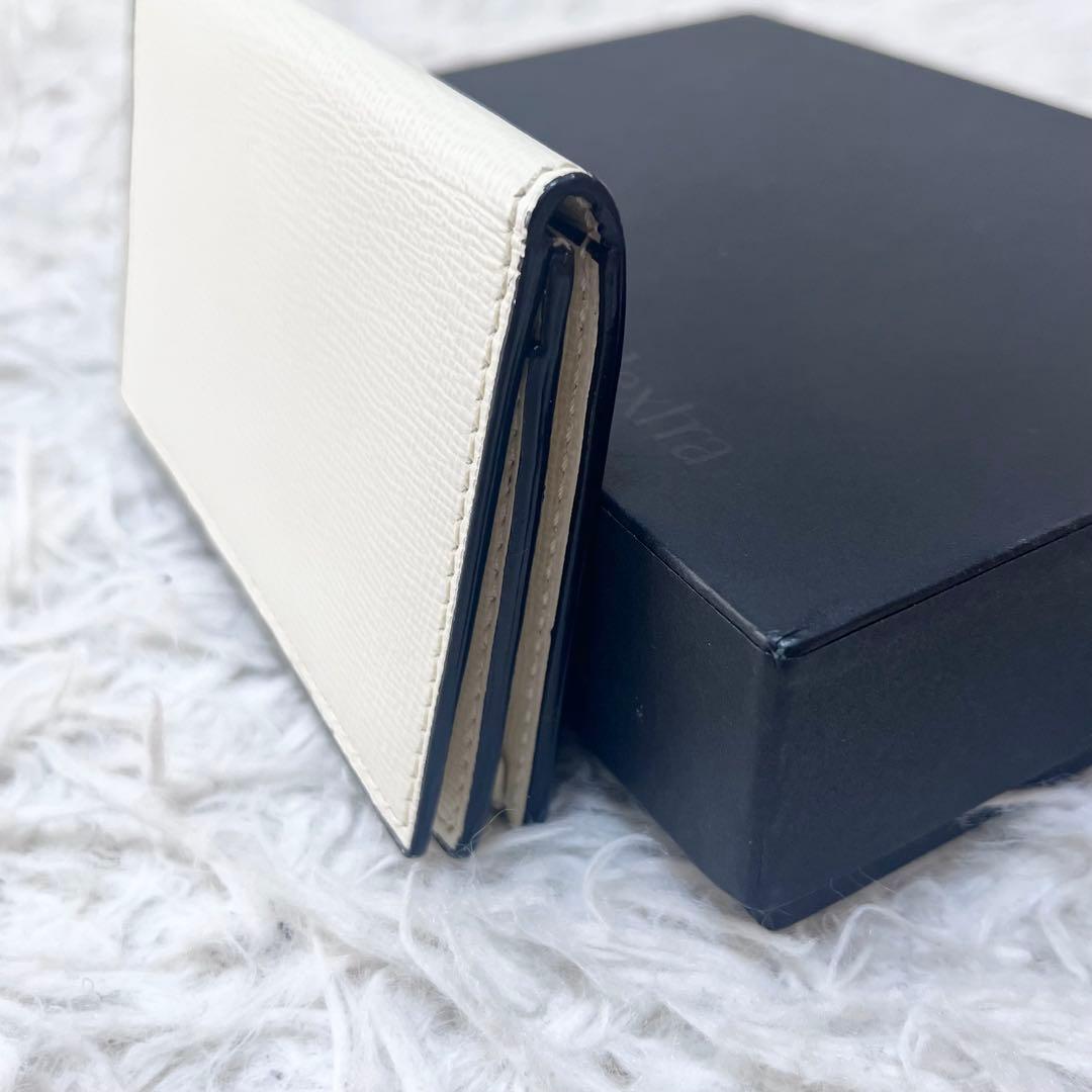 Valextra 名刺ケース カードケース グレインカーフスキン オフホワイト