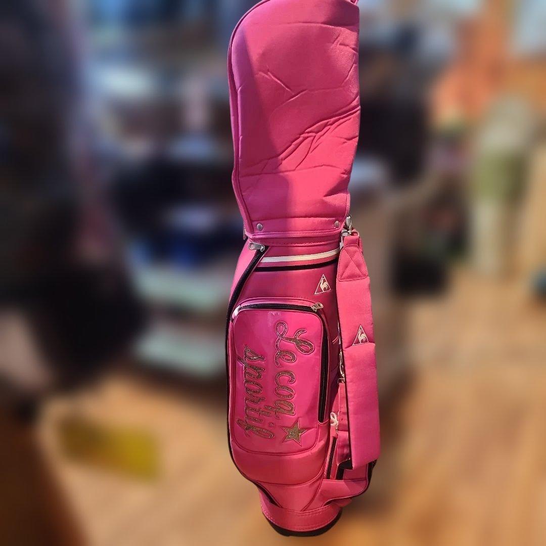 Le Coq Sportif ピンクキャディバッグ