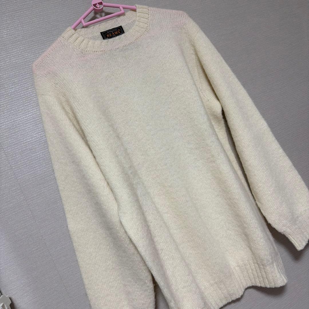 ビームスプラス シェットランドニット Winter White 200