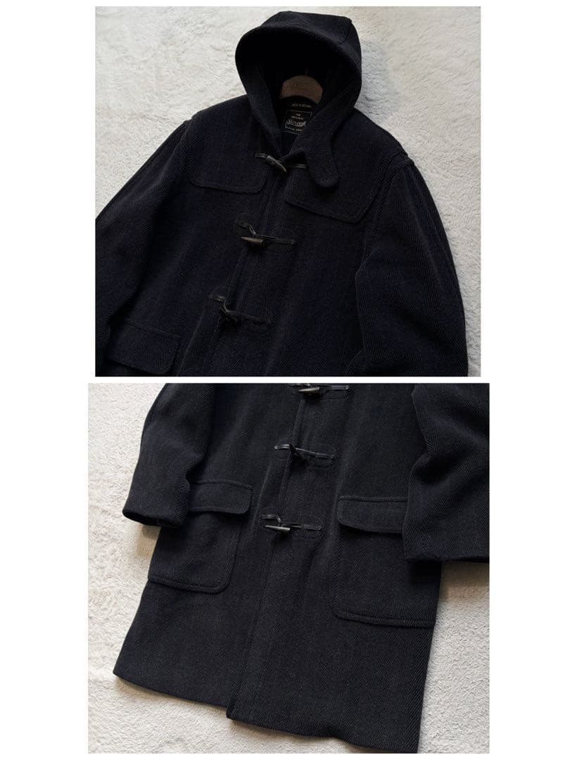 美品✨グローバーオール ダッフルコート キングストン ヘリンボーン グレー XL