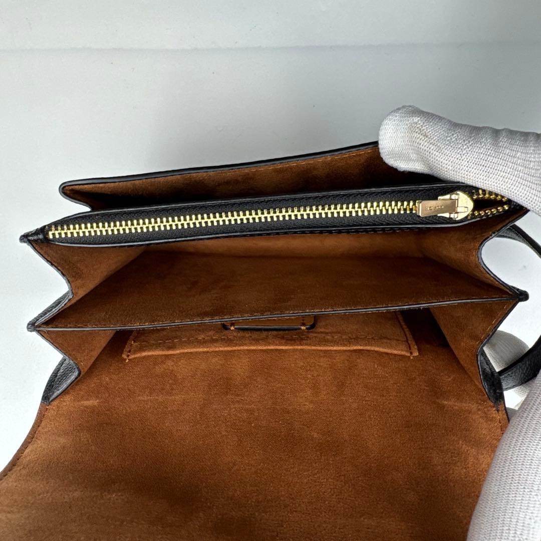 極美品✨COACH チェーン　ショルダーウォレット　ブラック　レザー　3way