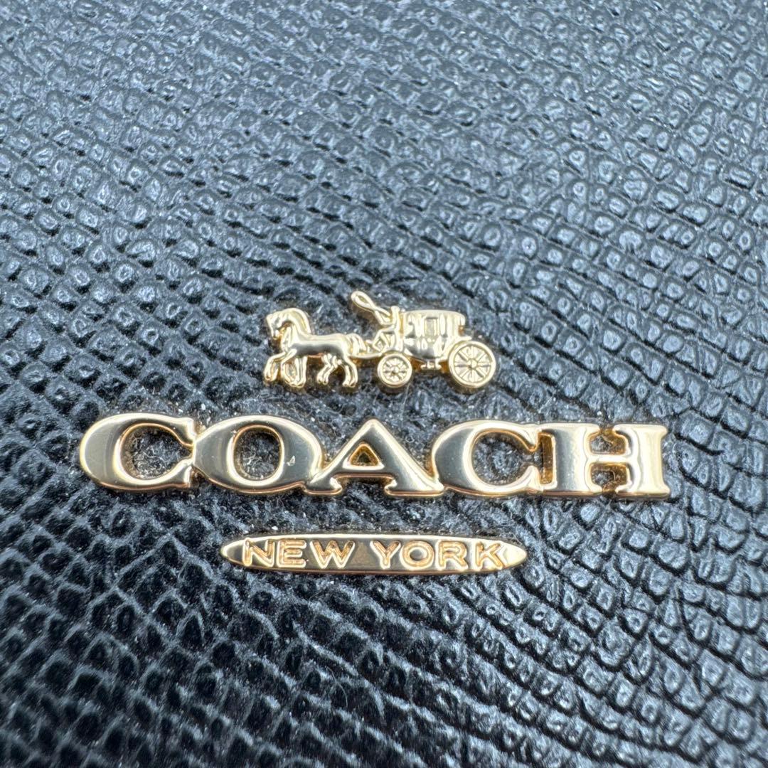 極美品✨COACH チェーン　ショルダーウォレット　ブラック　レザー　3way