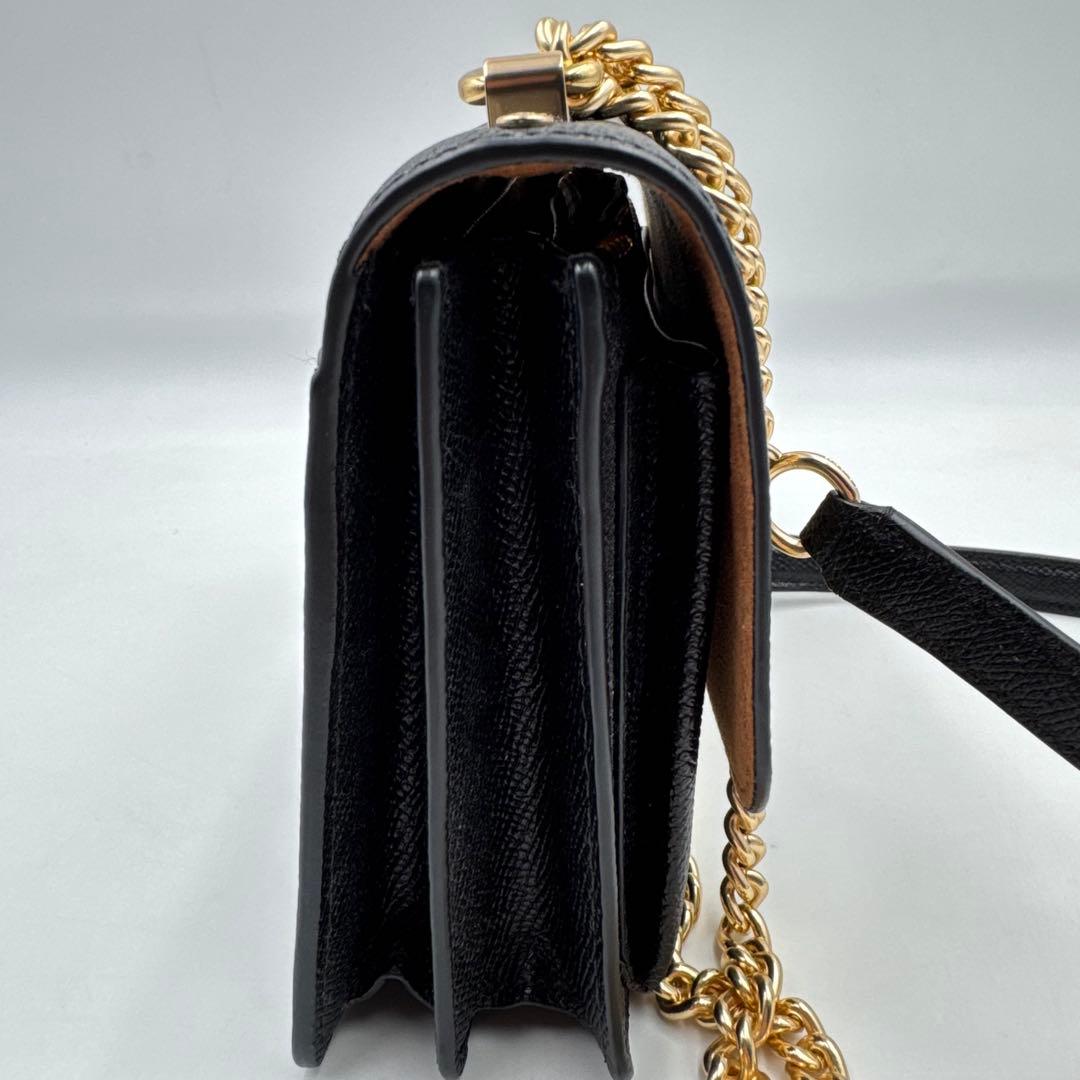 極美品✨COACH チェーン　ショルダーウォレット　ブラック　レザー　3way