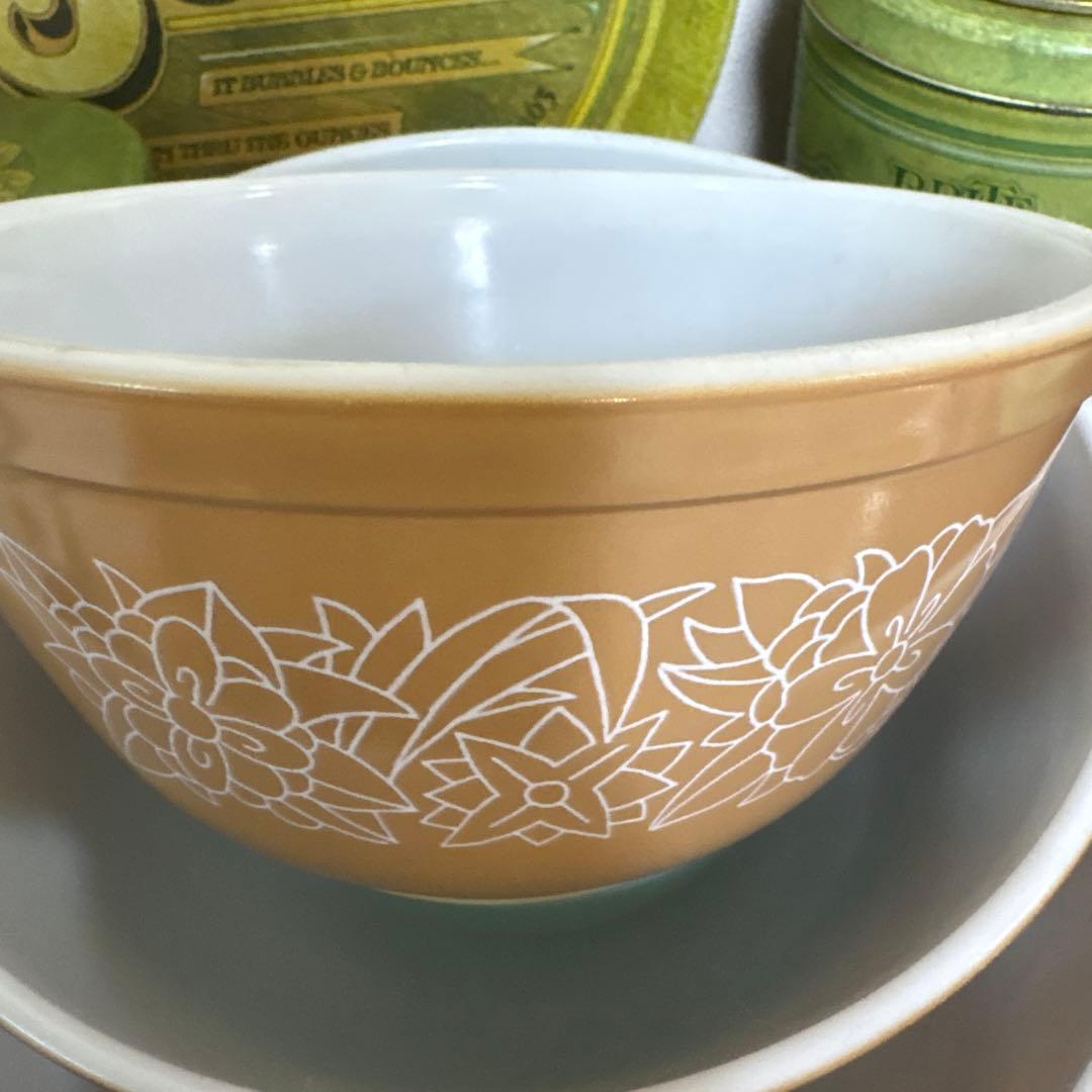 【4点セット】パイレックス ウッドランド ミキシングボウル