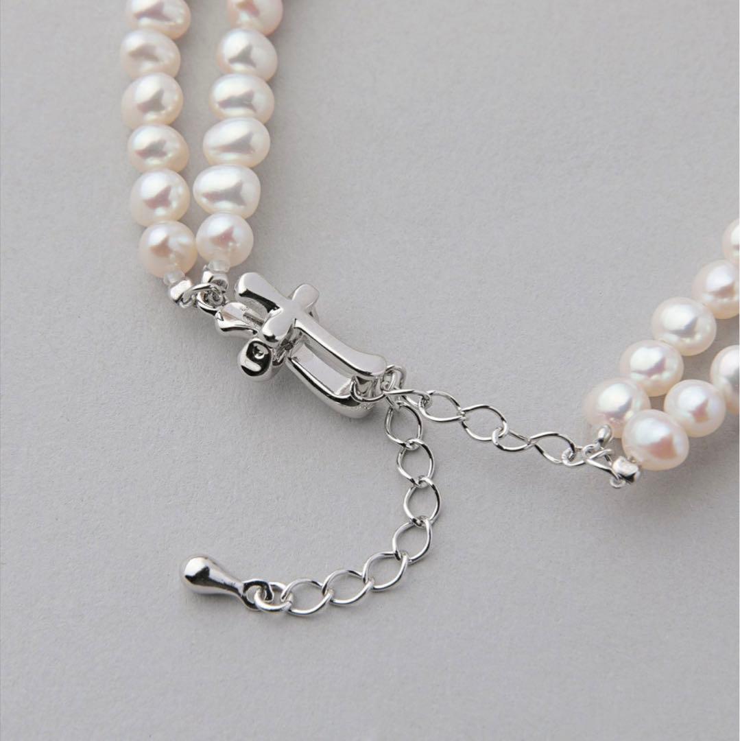 Pearl For Life 淡水真珠 2連 ブレスレット　4.0-5.0mm