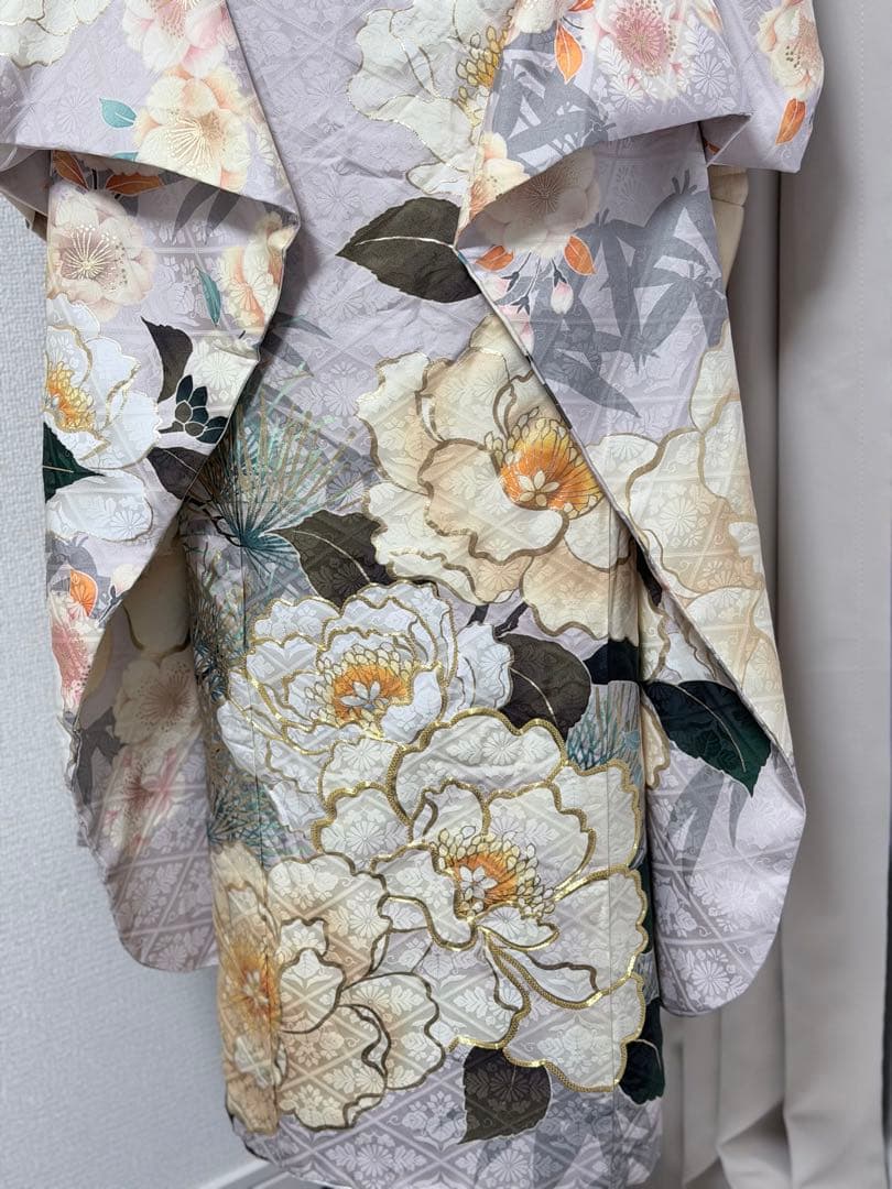 灰紫　高級　振袖フルセット