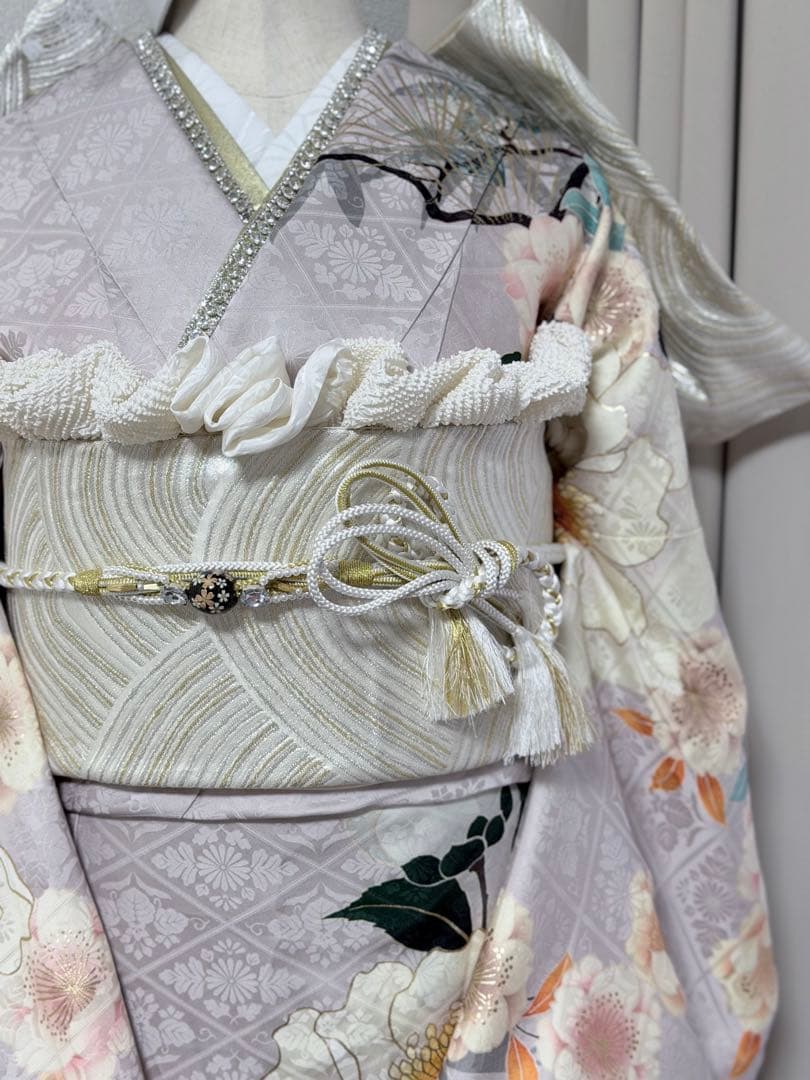 灰紫　高級　振袖フルセット