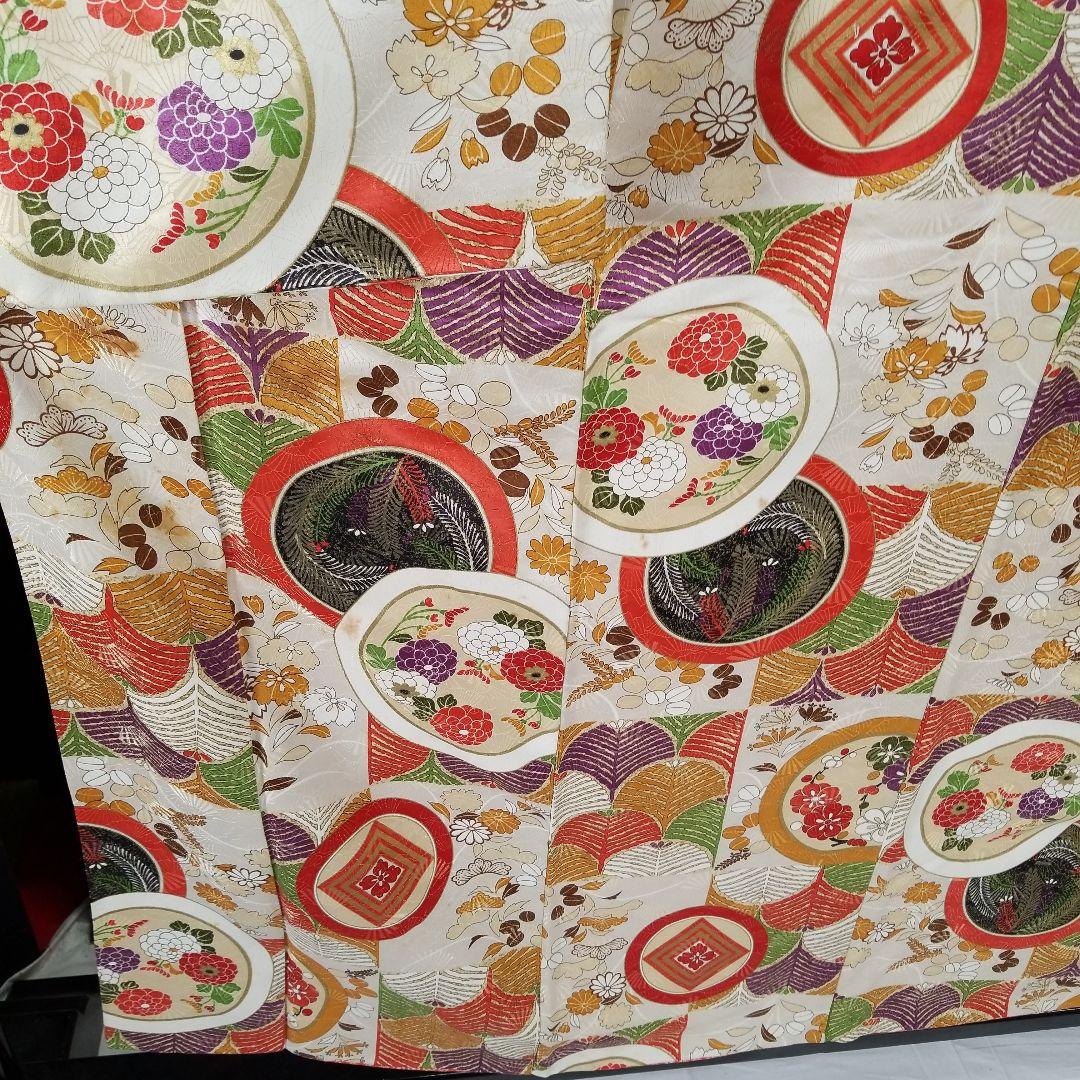 Sonomamafs136 訳有特価 小～中振袖 縁起柄 豪華 金糸 正絹