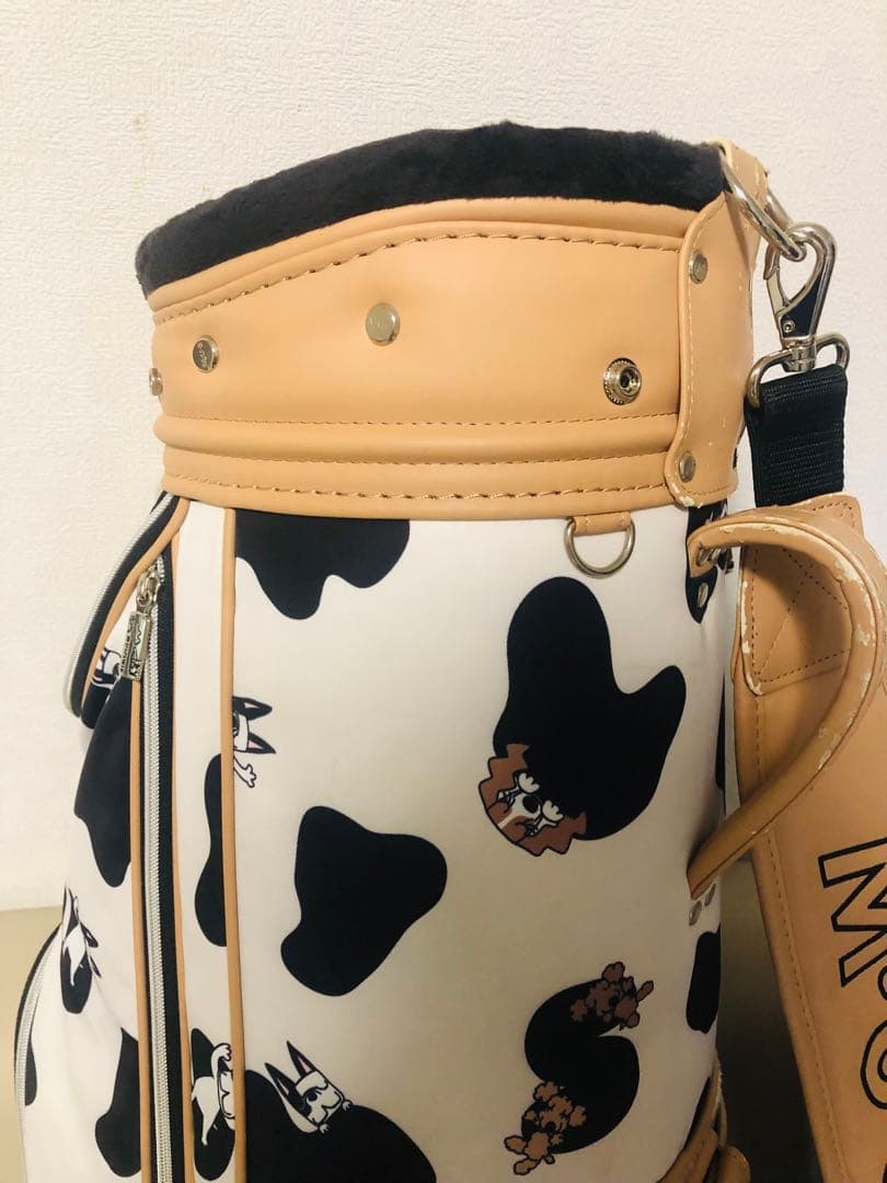 3姉妹mama　廃盤希少　M.U.SPORTS 牛柄 ゴルフバッグ　美品