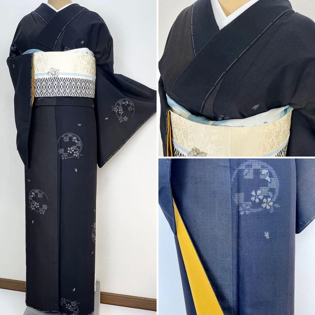 専用❗️新品 奥順謹製【結城紬】仕立て上り　おく玉 正絹 さが美 s748