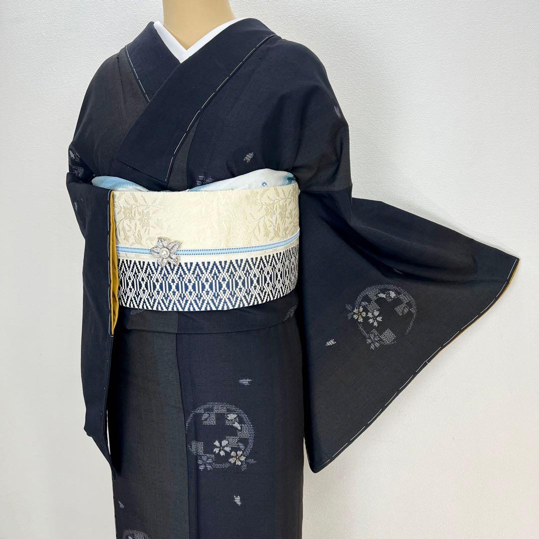 専用❗️新品 奥順謹製【結城紬】仕立て上り　おく玉 正絹 さが美 s748