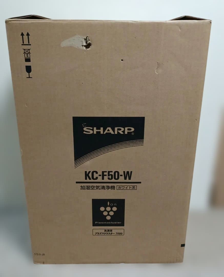 美品! 新品フィルター付 SHARP シャープ　加湿空気清浄機 KC-J50-W