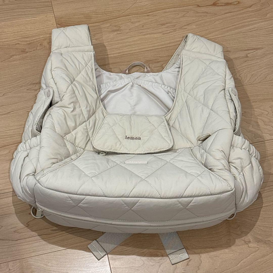 moncheri キルティング フロントリュック ペットキャリー S ベージュ