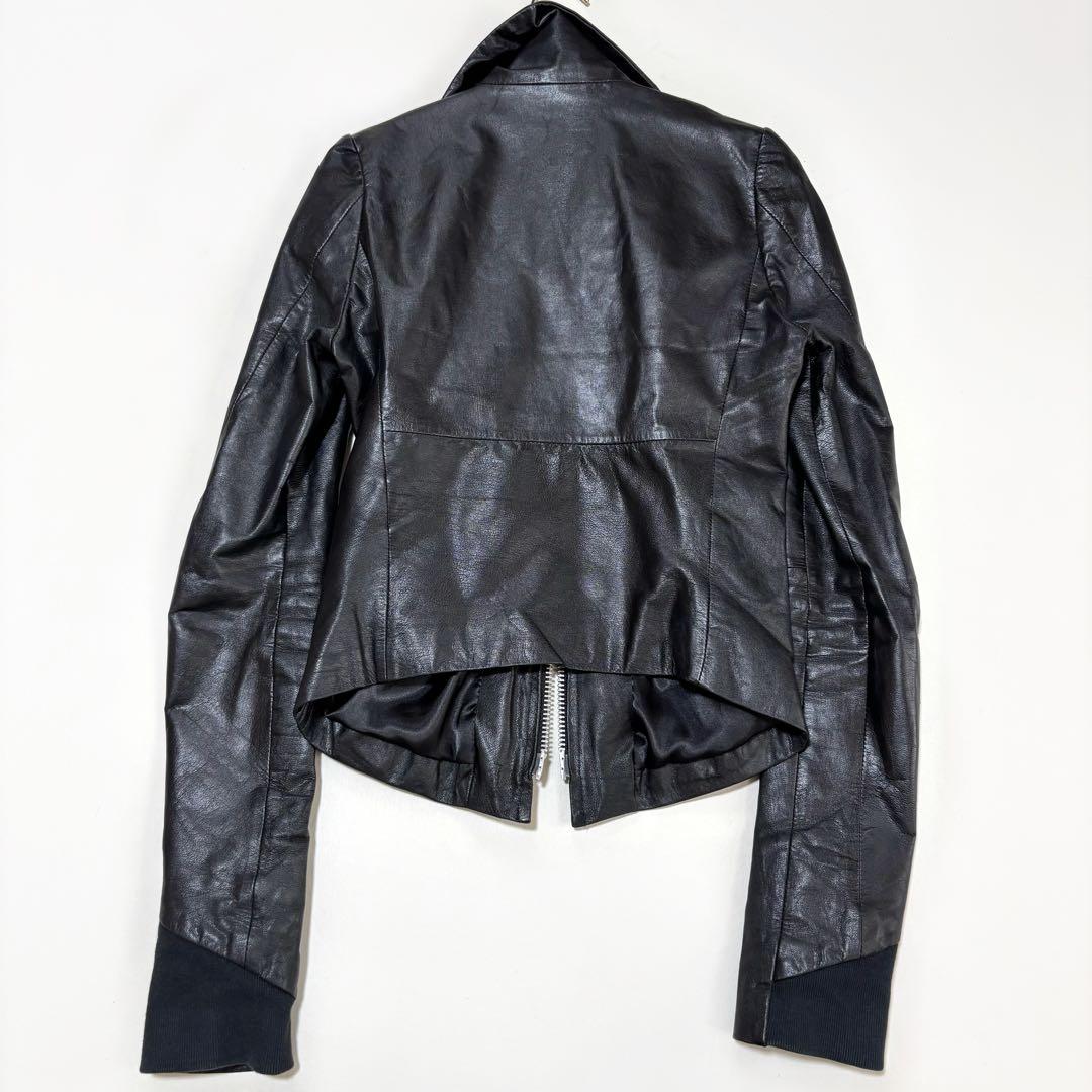 EKAM　エカム　ライダース　レザージャケット　ゴートレザー　ブラック　S