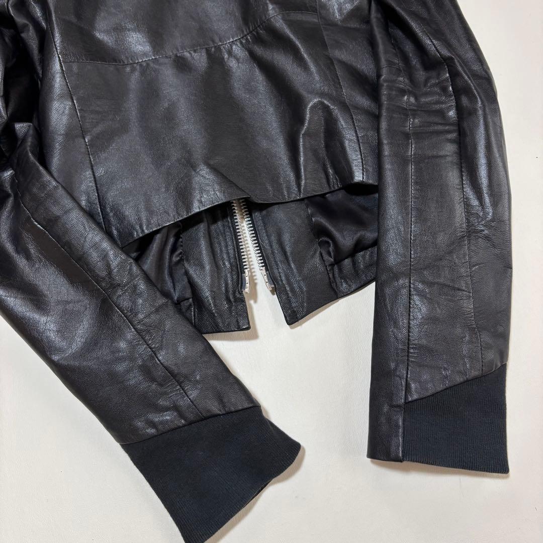 EKAM　エカム　ライダース　レザージャケット　ゴートレザー　ブラック　S