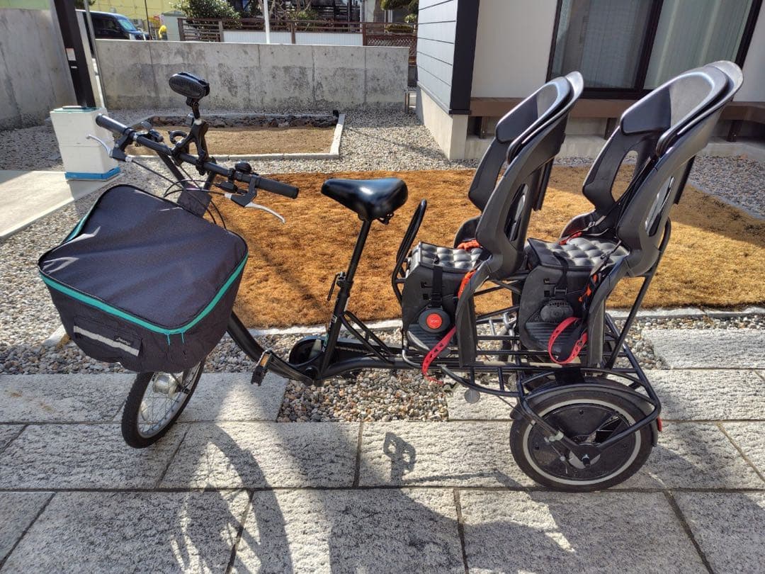 【Yur】ふたごじてんしゃ いしころくろ 専用レインカバー付き