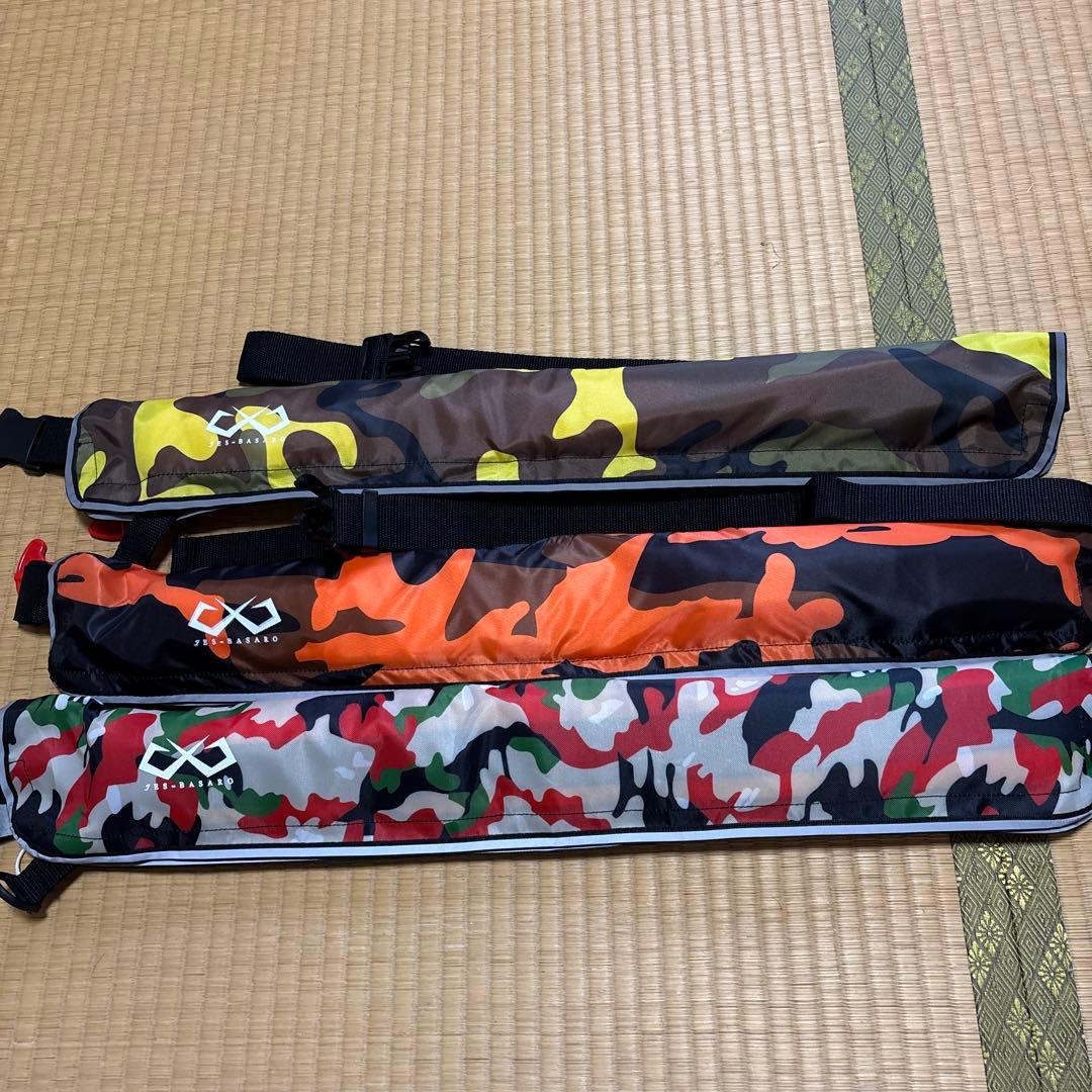 JES-BASARO 自動／手動膨張式ライフジャケット　腰巻きタイプ　3セット