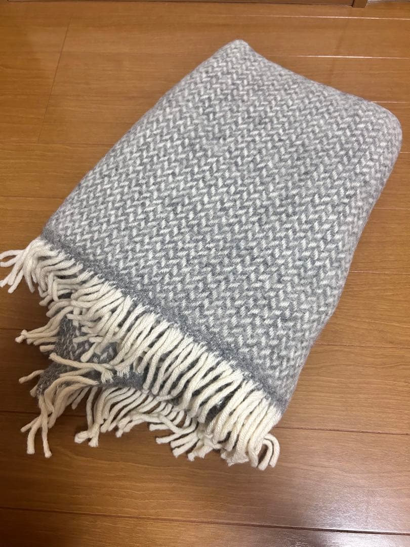 KLIPPAN ヘリンボーン柄毛布 130x200cm
