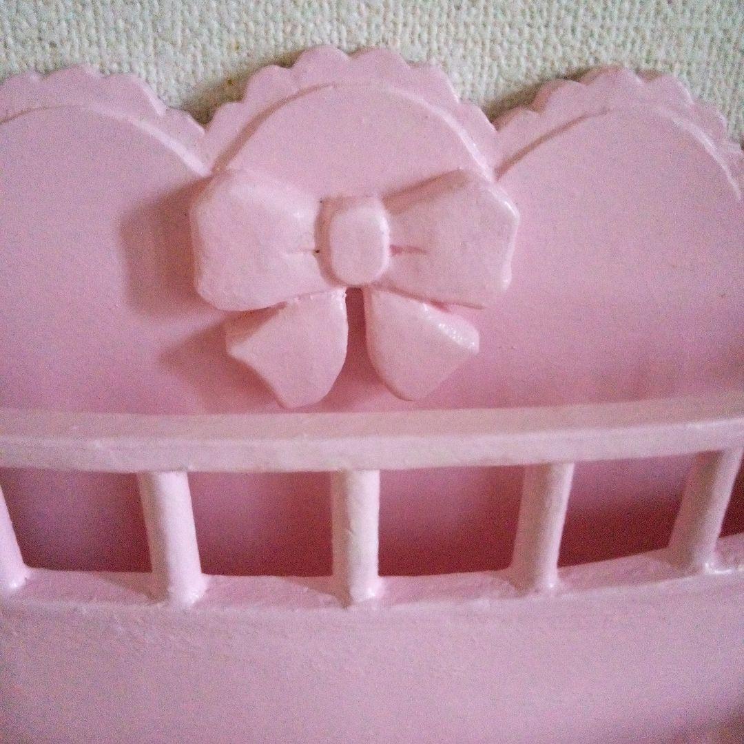 ろい　アンティーク調リボン付きレターラック