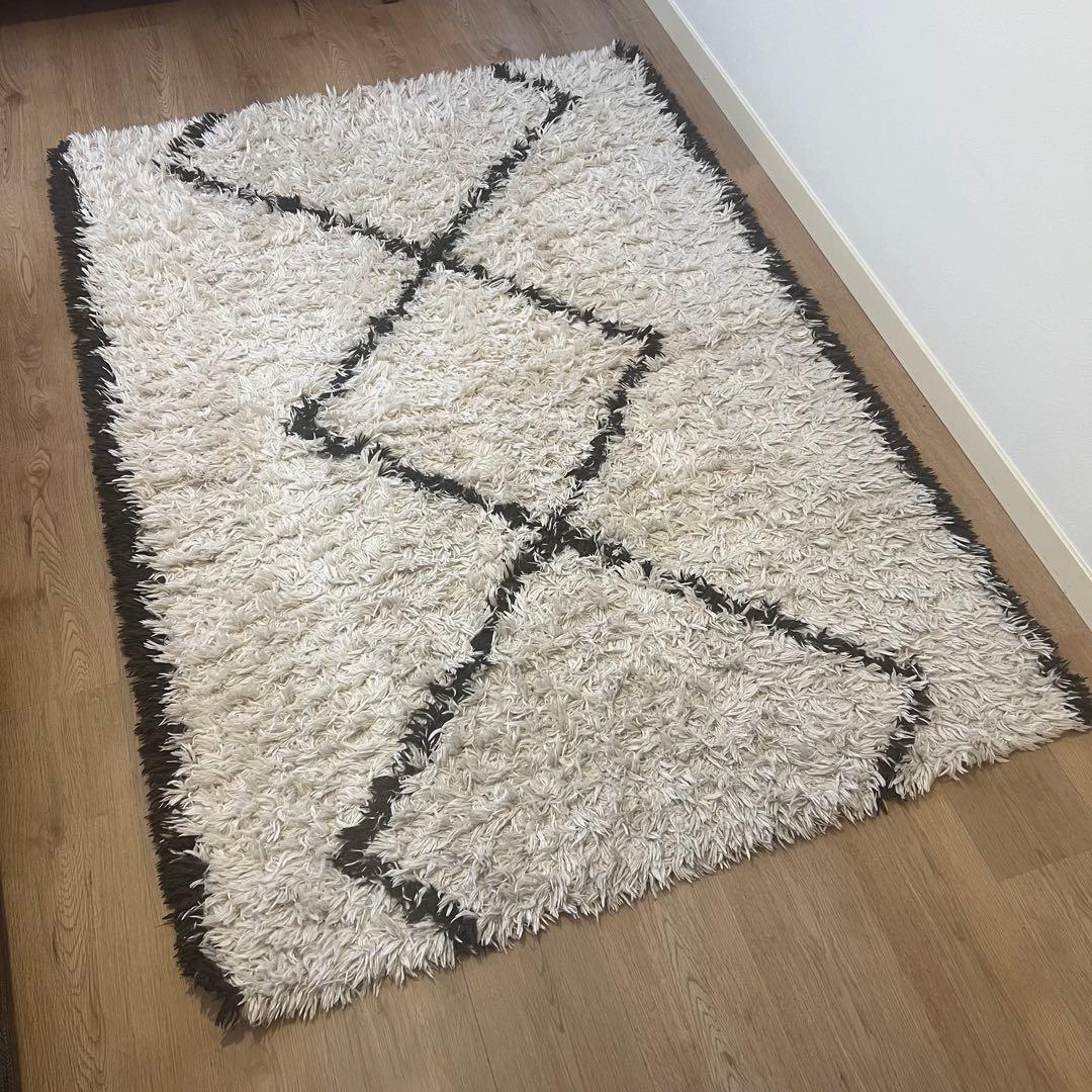 ベニワレン風 ラグ 大判 133×187cm ふわふわ毛足 韓国 北欧インテリア