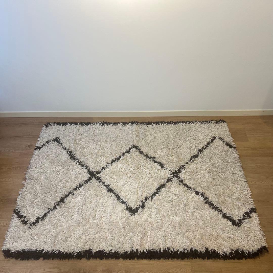 ベニワレン風 ラグ 大判 133×187cm ふわふわ毛足 韓国 北欧インテリア