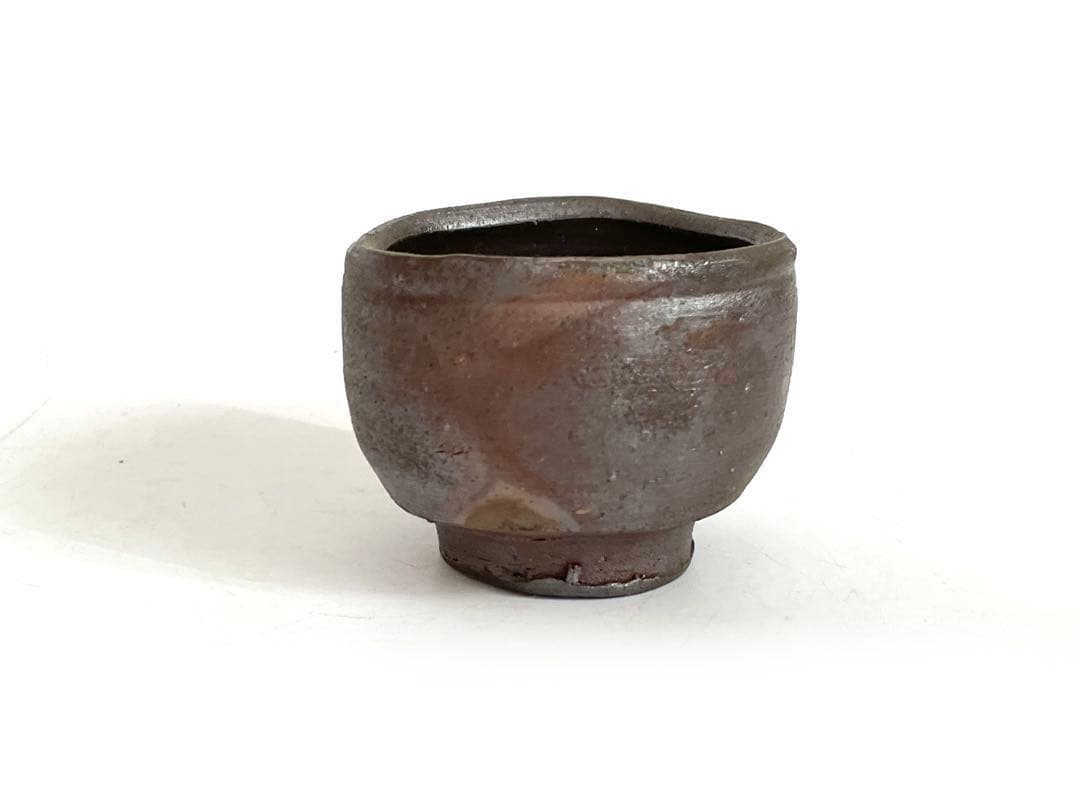 陶芸家　人間国宝　藤原啓　備前　酒杯　ぐい呑　備前焼　酒器　酒盃　共箱