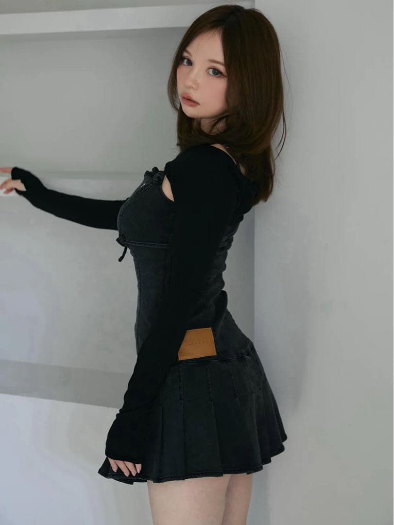 andmaryアンドマリー❤︎Bonnie denim mini dress