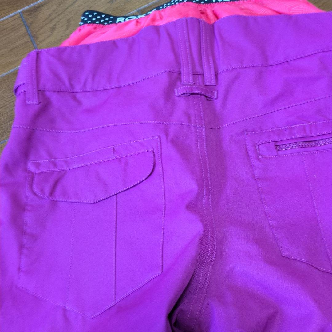 ROXY　スノボウェア　上下セット　Ｍ　ロゴ　総柄　幾何学模様　ピンク　パープル