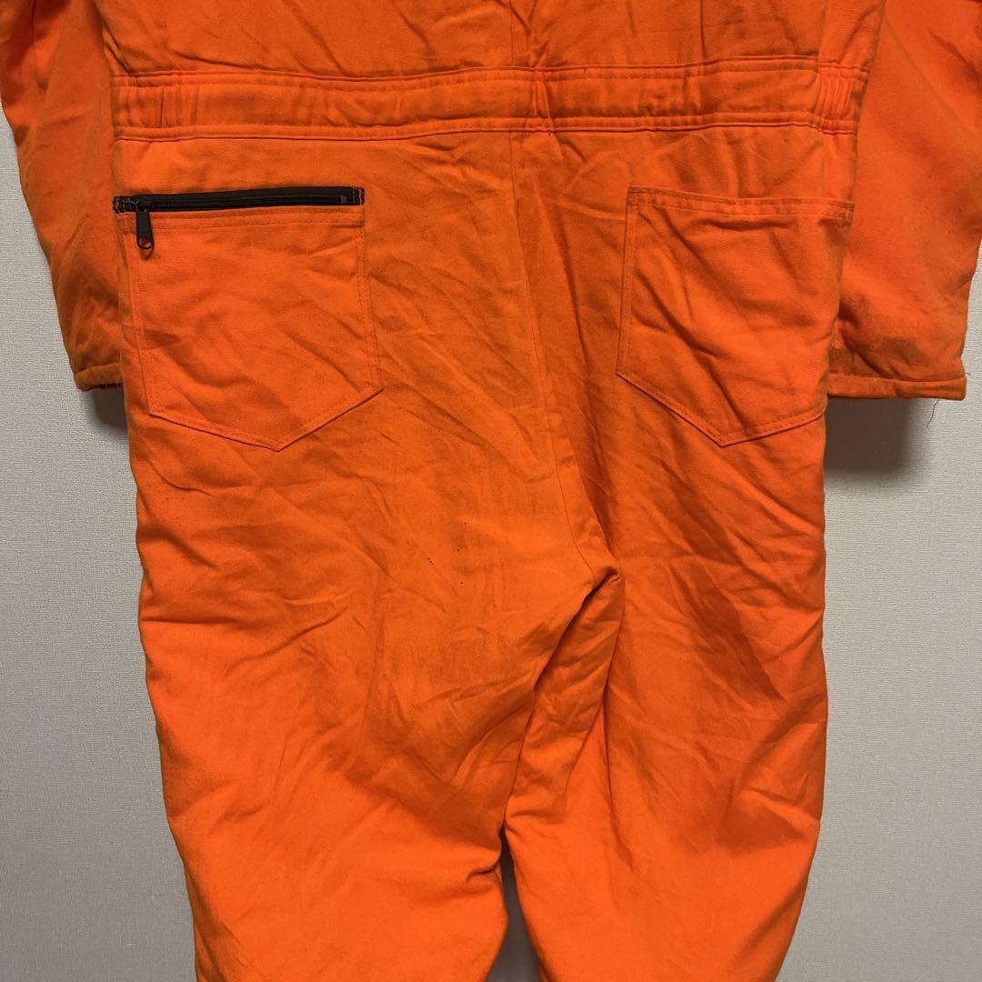 家*猫様 USA製 Duxbak 中綿 ツナギ 防寒 オレンジ XL 90s ビ