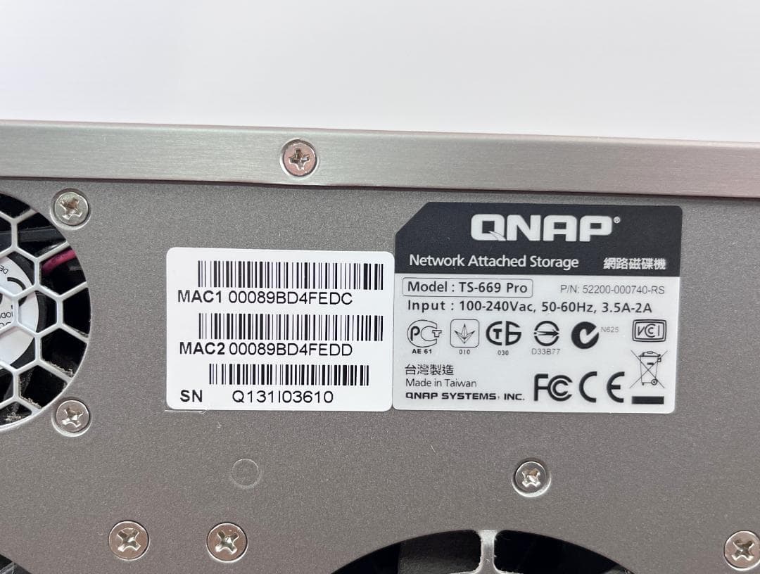QNAP TS-669 Pro Turbo NAS HDD2TB×6台12TB