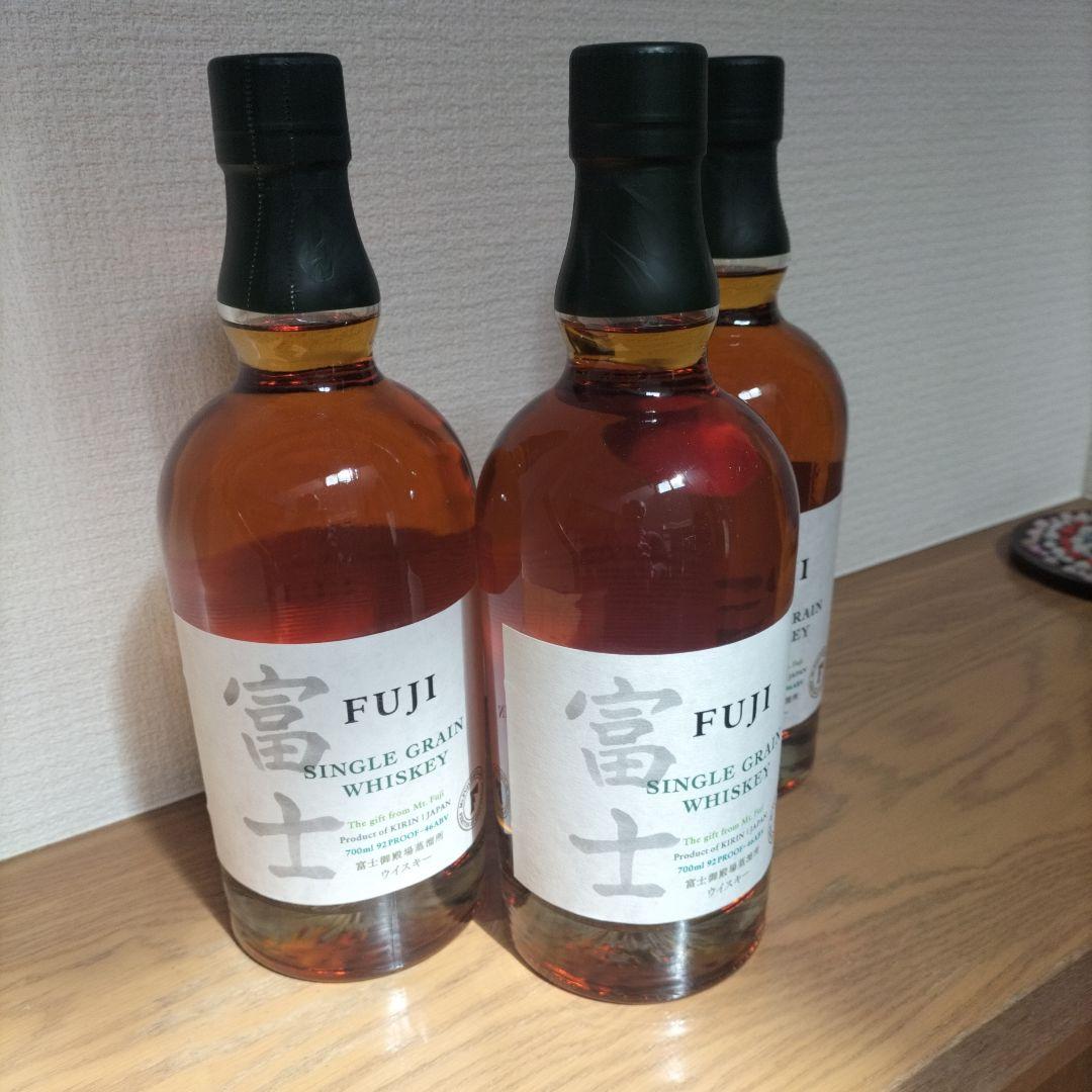 富士シングルグレインウイスキー白ラベル(旧ボトル)700ml　終売品3本セット
