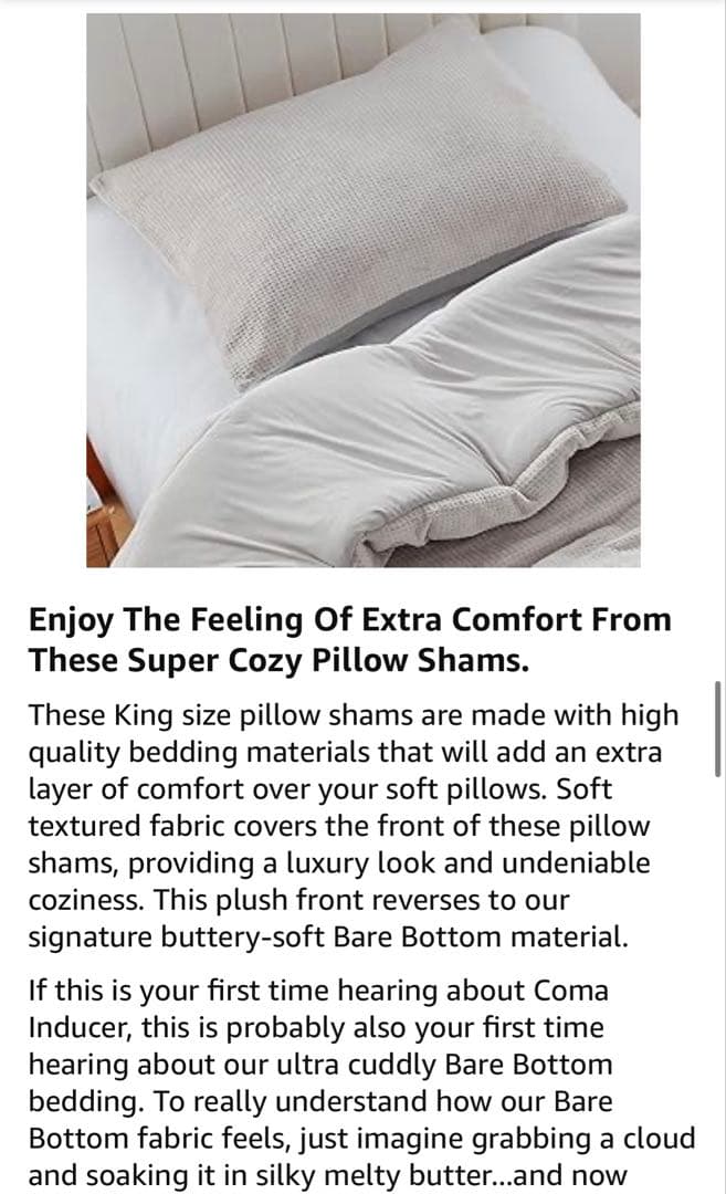 【新品未使用】Coma-Holic Coma Inducer 枕カバー キング