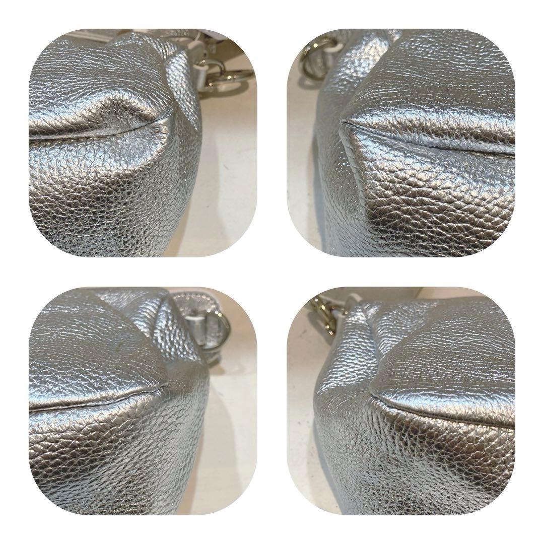 【美品】MARCO MASI ボックストートバッグ　2way シルバー