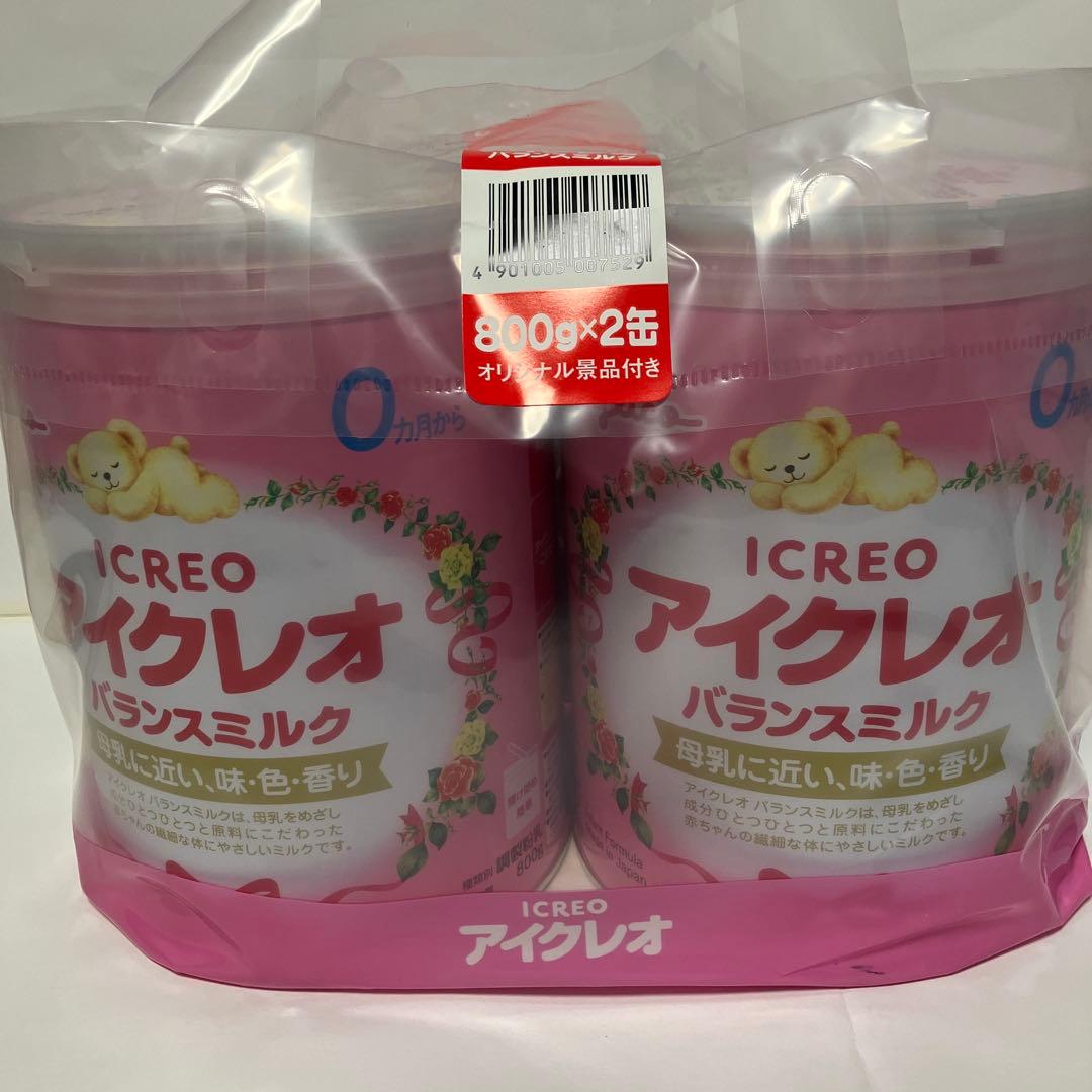 グリコ　アイクレオ　バランスミルク　０ヶ月から　800g × 2缶セットを2袋