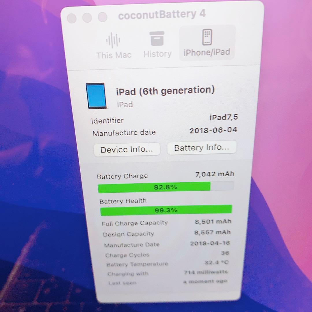 iPad第6世代 32GB Wi-Fi+アップルペンシル【バッテリー99.3%！