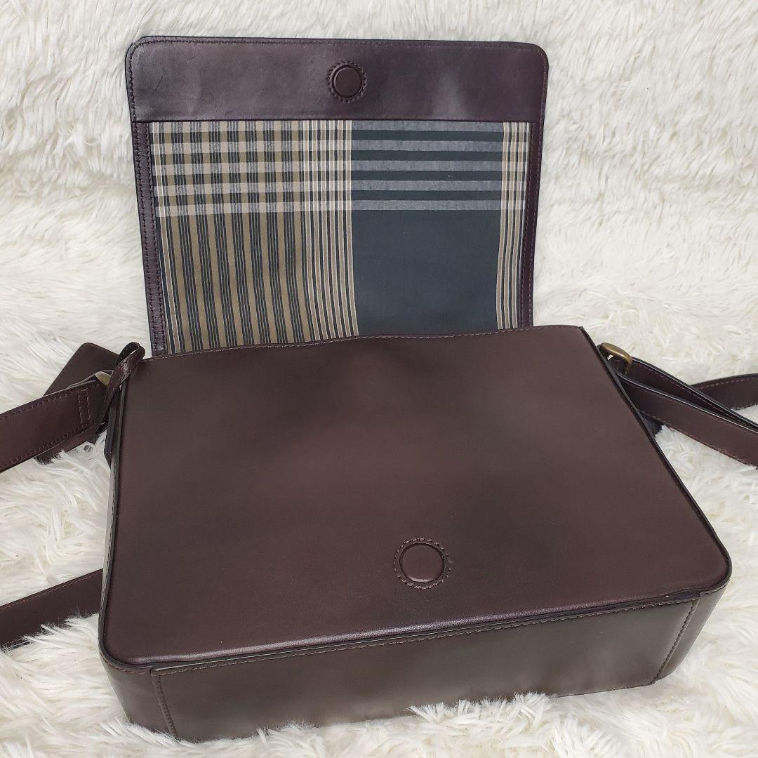 MOTHERHOUSE 牛革 ショルダーバッグ アンティーク ブラウン