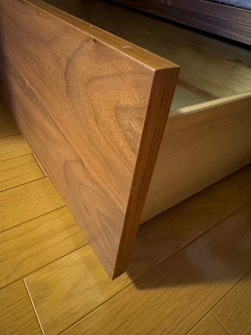 無印良品 ベッドフレーム｜ダブル 収納ベッド｜収納引き出し付　本棚付