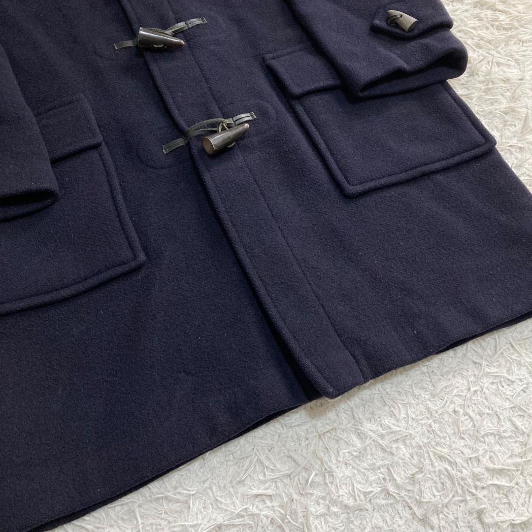 15888✨バーバリー ノバチェック ダッフルコート ウール ネイビー 英国製