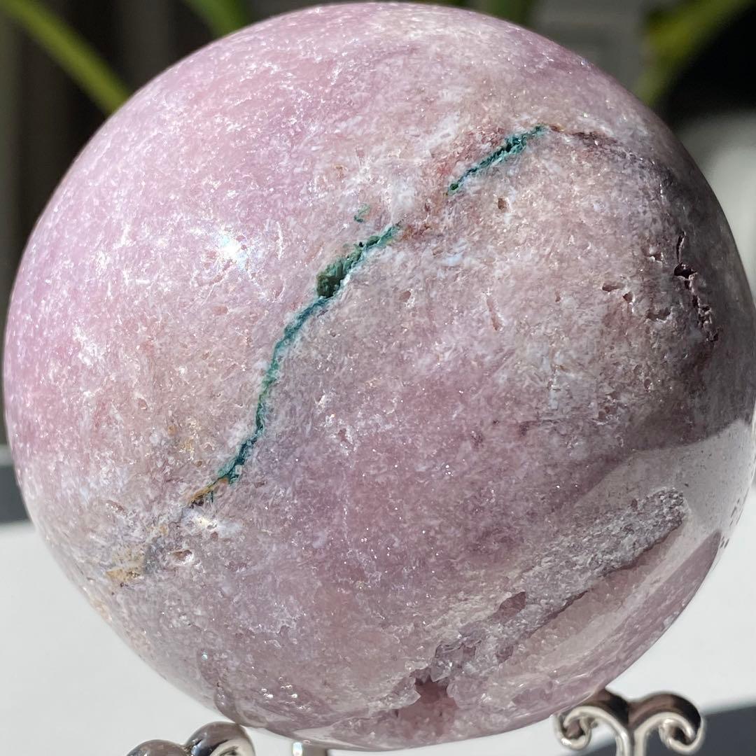 【 天然石 ピンクアメジスト クォーツ スフィア 約68ミリ 】