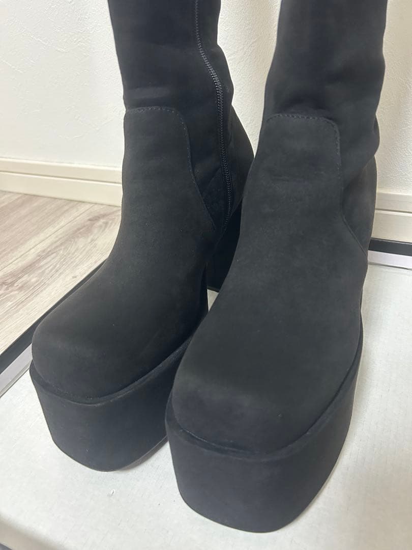 EMODA バルキープランプフィットブーツ ロングブーツ 黒 L